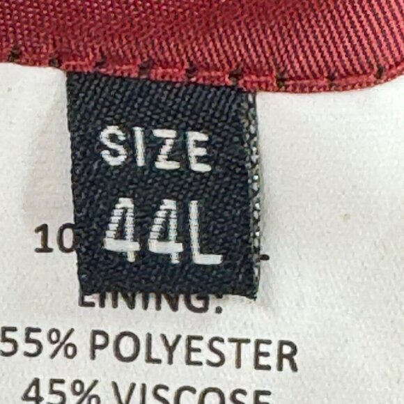 Daniel Hechter Paris 100% Wool Plaid Blazer Mens Size 44L Red Lining - Picture 5 of 9